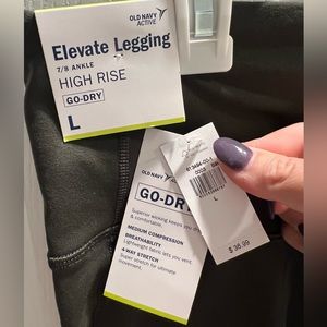 NWT Old Navy active women’s high rise elevate leggings size large